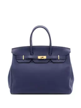 Hermès Pre-Owned: Синяя сумка-шоппер 