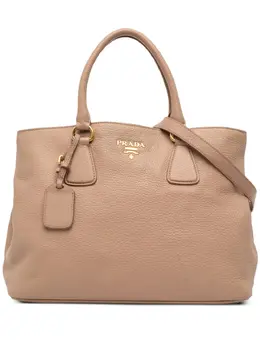 Prada Pre-Owned: Коричневая сумка-шоппер 