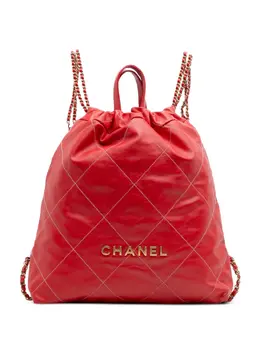CHANEL Pre-Owned: Блестящий рюкзак 