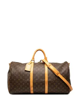 Louis Vuitton Pre-Owned: Коричневая дорожная сумка 