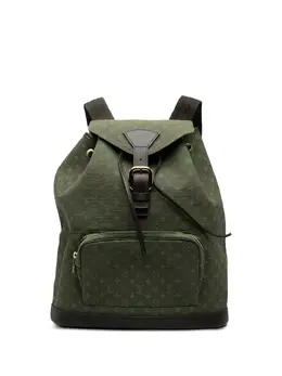 Louis Vuitton Pre-Owned: Зелёный рюкзак 