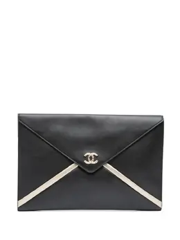 CHANEL Pre-Owned: Чёрный клатч 