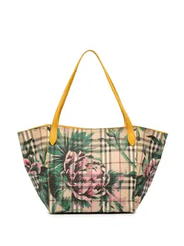Burberry Pre-Owned: Сумка-шоппер с растительным принтом 
