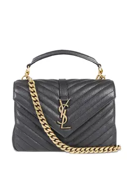 Saint Laurent: Чёрная сумка-шоппер  Collège