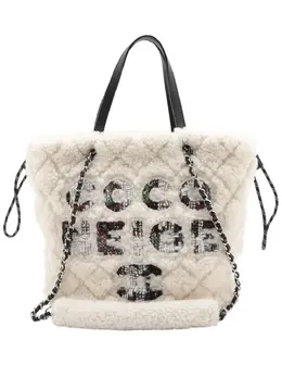CHANEL Pre-Owned: Белая сумка-шоппер 