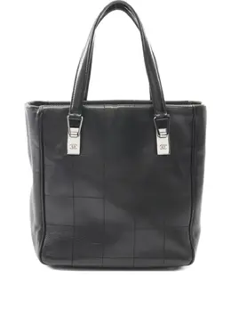 CHANEL Pre-Owned: Чёрная сумка-шоппер 