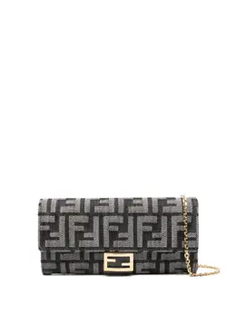 FENDI: Голубая сумка через плечо  Baguette