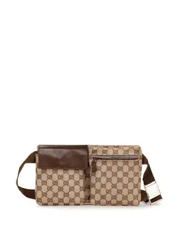 Gucci Pre-Owned: Коричневая поясная сумка 