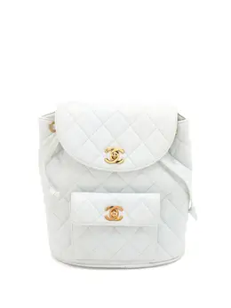 CHANEL Pre-Owned: Белый рюкзак 