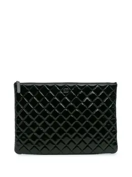 CHANEL Pre-Owned: Чёрный клатч 