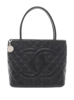 CHANEL Pre-Owned: Чёрная сумка-шоппер 