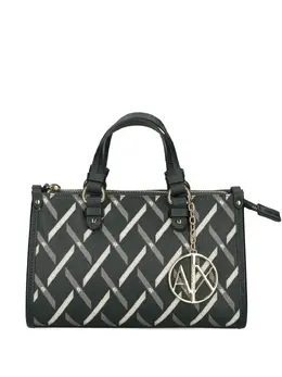 Armani Exchange: Зелёная сумка-шоппер 