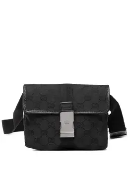 Gucci Pre-Owned: Чёрная поясная сумка 