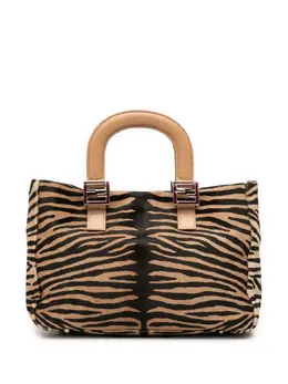 Fendi Pre-Owned: Сумка-шоппер с принтом зебры 