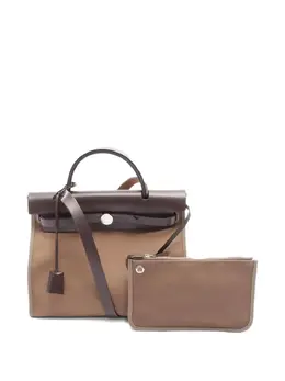 Hermès Pre-Owned: Сумка-шоппер цвета хаки 