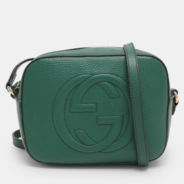 Gucci: Зелёная сумка через плечо  Soho