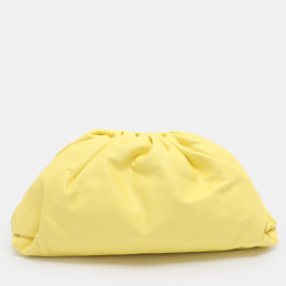 Bottega Veneta: Жёлтая косметичка  Pouch