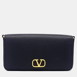 Valentino: Чёрная сумка через плечо 
