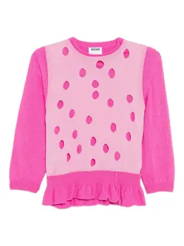 Moschino: Розовый свитер 