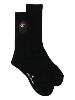 A BATHING APE®: Чёрные носки 