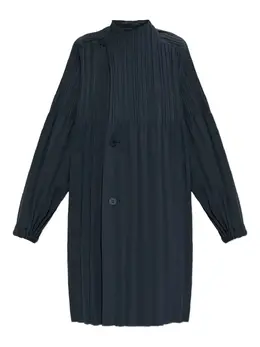 Pleats Please Issey Miyake: Голубое пальто 