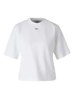 Off-White: Футболка с растительным принтом 