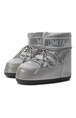 Moon Boot: Серебристые ботинки 