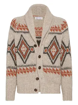 Brunello Cucinelli: Жаккардовый кардиган 