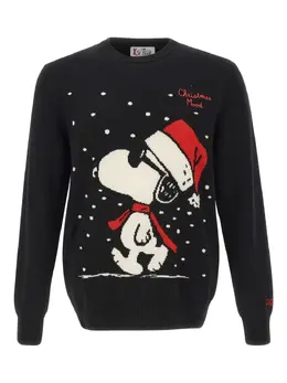 MC2 Saint Barth: Чёрный свитер  Snoopy