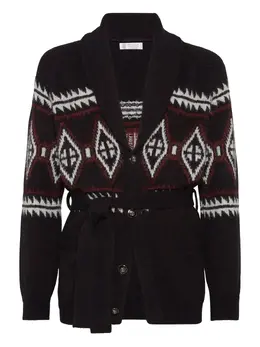 Brunello Cucinelli: Жаккардовый кардиган 