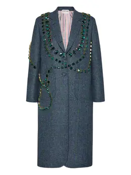 Thom Browne: Пальто со стразами 
