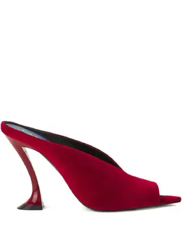 Lanvin: Красные сабо 