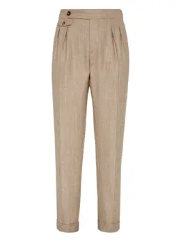 Brunello Cucinelli: Бежевые брюки 