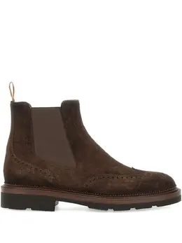 Santoni: Тёмные ботинки 