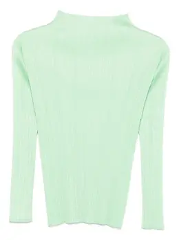 Pleats Please Issey Miyake: Зелёная блуза 
