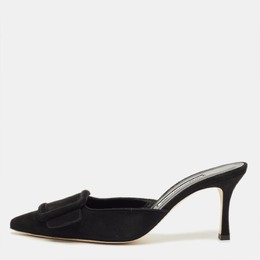Manolo Blahnik: Чёрные сабо  Maysale