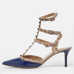 Valentino: Голубые туфли  Rockstud