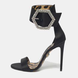 Philipp Plein: Чёрные сандалии  Crystal