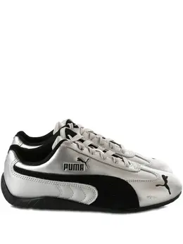 PUMA: Серебристые кроссовки  Speedcat