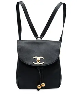 CHANEL Pre-Owned: Чёрный рюкзак 