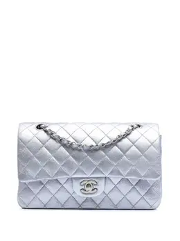 CHANEL Pre-Owned: Серебристая сумка через плечо 