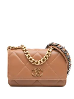 CHANEL Pre-Owned: Коричневый кошелёк 