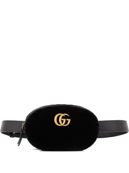 Gucci Pre-Owned: Чёрная поясная сумка 