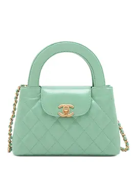 CHANEL Pre-Owned: Зелёная сумка-шоппер 