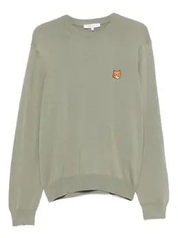 Maison Kitsuné: Зелёный свитер 