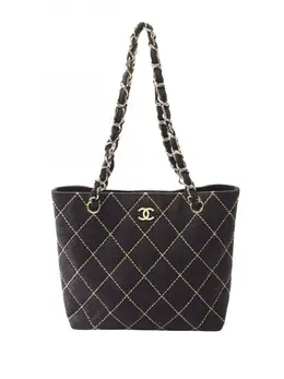 CHANEL Pre-Owned: Серая сумка-шоппер 