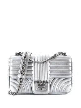 Prada Pre-Owned: Серебристая сумка 