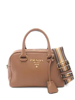 Prada Pre-Owned: Коричневая сумка-шоппер 
