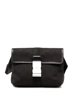 Gucci Pre-Owned: Чёрная поясная сумка 