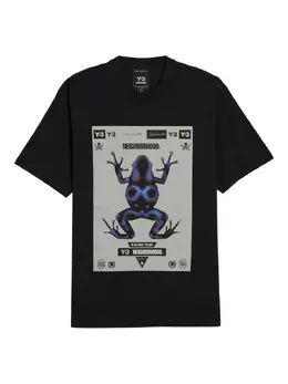 Y-3: Чёрная футболка 